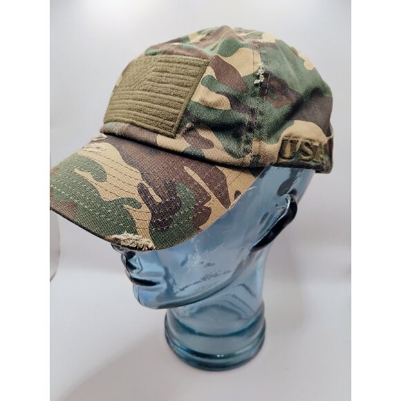 KBETHOS America USA Flag Vintage Distressed Baseball Cap Camo - Picture 1 of 8
